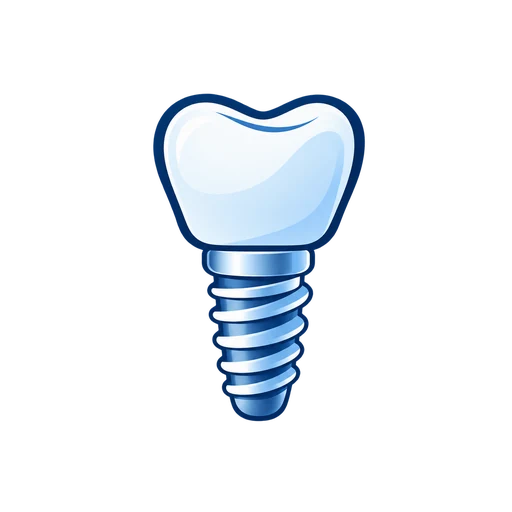 Ilustração de implante dentário