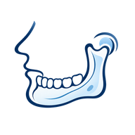 Ícone de mandíbula e articulação temporomandibular